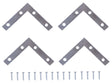 ProSource FC-Z035-C4PS Corner Brace, 3-1/2 in L, 3-1/2 in W, 5/8 in H, Steel, Zinc-Plated, 1.8 mm Thick Material