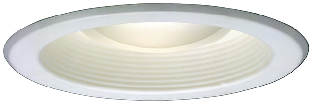 Halo 5001P Baffle Trim, 5 in Dia, 6-1/8 in OAH, Metal Body, White
