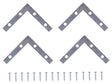 ProSource FC-Z04-C4PS Corner Brace, 4 in L, 4 in W, 5/8 in H, Steel, Zinc-Plated, 1.8 mm Thick Material