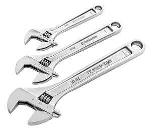 Crescent AC3PC Wrench Set, 3-Piece, Alloy Steel, Polished/Satin Chrome