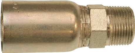 Gates MegaCrimp G25100-1616 Hose Coupling, 1 x 1 in Dia, 4.11 in, 1-11-1/2, Crimp x NPTF, Straight Angle, Steel, Zinc