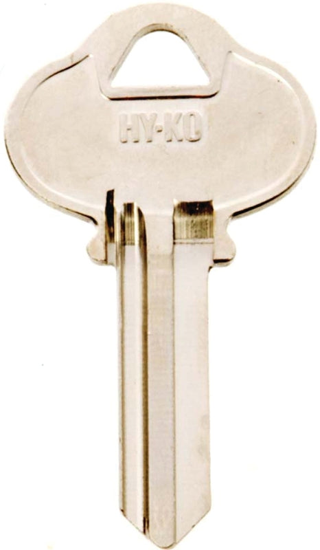 Hy-Ko 11010S4 Key Blank, Brass, Nickel, For: Sargent Cabinet, House Locks and Padlocks, S4 Key Number, Pack of 10