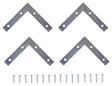 ProSource FC-Z05-C4PS Corner Brace, 5 in L, 5 in W, 7/8 in H, Steel, Zinc-Plated, 1.8 mm Thick Material