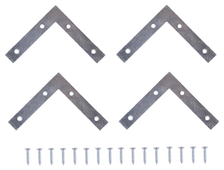 ProSource FC-Z05-C4PS Corner Brace, 5 in L, 5 in W, 7/8 in H, Steel, Zinc-Plated, 1.8 mm Thick Material
