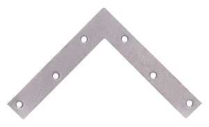 ProSource FC-G06-01PS Corner Brace, 6 in L, 6 in W, 1 in H, Galvanized Steel, Galvanized, 2 mm Thick Material, Pack of 5