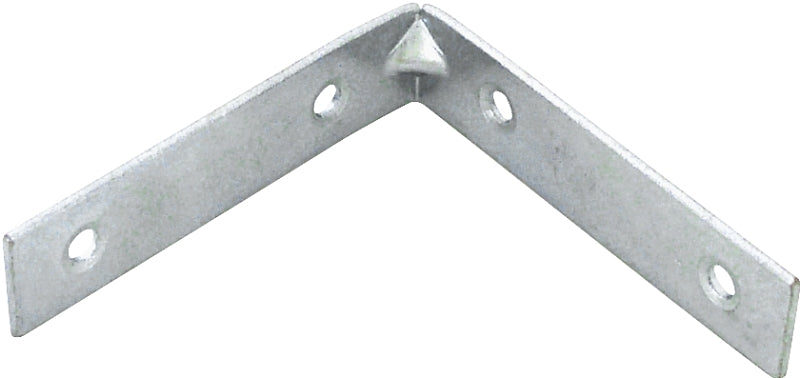 ProSource CB-Z03-013L Corner Brace, 3 in L, 3 in W, 3/4 in H, Steel, Zinc-Plated, 2.6 mm Thick Material, Pack of 25