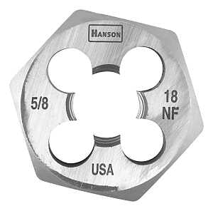 Irwin 6854 Machine Screw Die, 5/8-18 Thread, NF Thread, Right Hand Thread, HCS