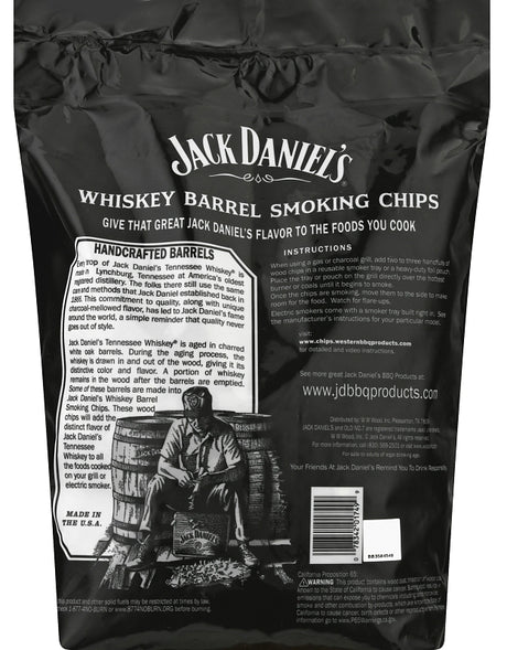 Jack Daniel's 1749 Smoking Chips, Wood, 180 cu-in Bag, Pack of 6