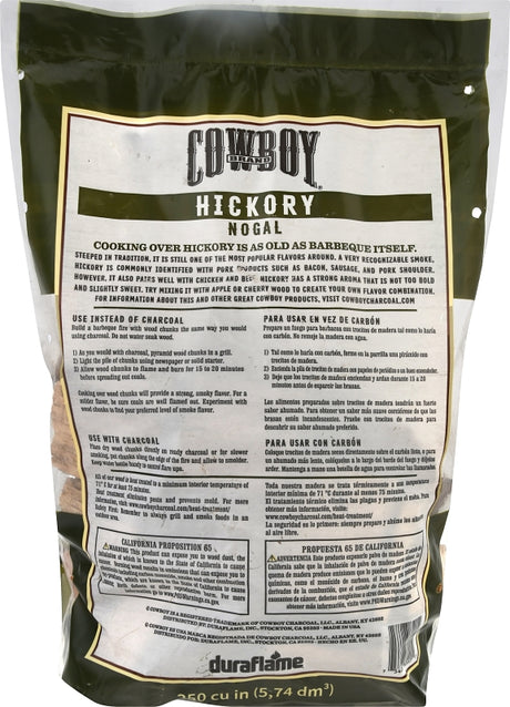Cowboy 52130 Series Smoking Chunk, Hickory, Wood, 350 cu-in