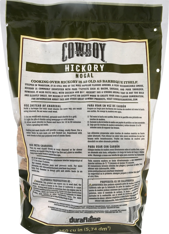 Cowboy 52130 Series Smoking Chunk, Hickory, Wood, 350 cu-in