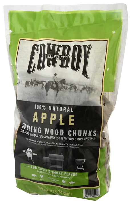 Cowboy 52330 Smoking Chunk, 16-3/4 in L, Wood, 350 cu-in, Pack of 6
