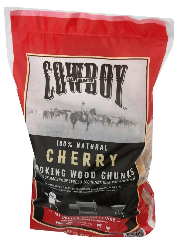 Cowboy 52430 Series Smoking Chunk, Cherry, Wood, 350 cu-in, Pack of 6