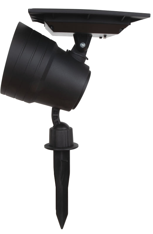 Boston Harbor 26526 Solar Spotlight, Ni-Mh Battery, 3.2 V 18650 Battery, 6-Lamp, SMD Lamp, Plastic Fixture, Black, Pack of 6