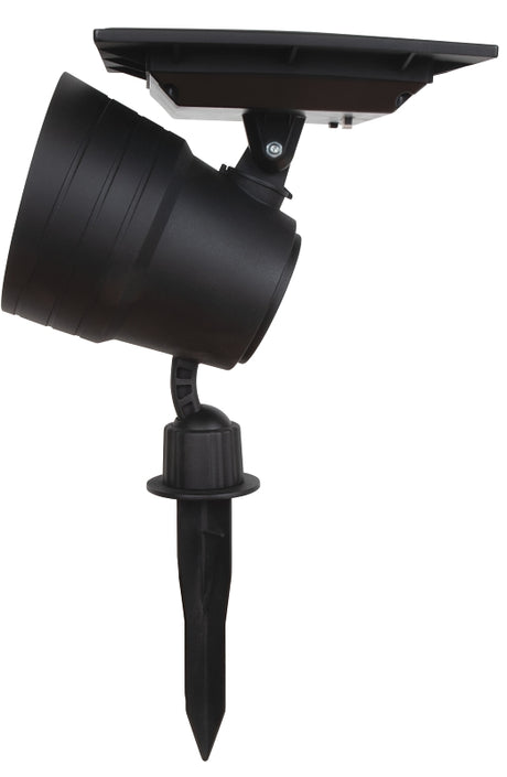 Boston Harbor 26526 Solar Spotlight, Ni-Mh Battery, 3.2 V 18650 Battery, 6-Lamp, SMD Lamp, Plastic Fixture, Black, Pack of 6