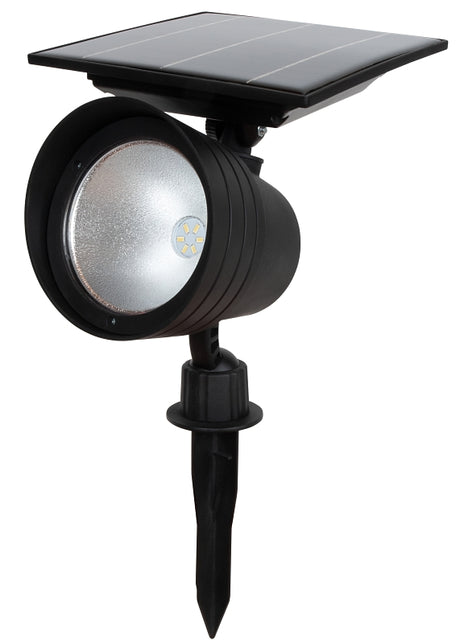 Boston Harbor 26526 Solar Spotlight, Ni-Mh Battery, 3.2 V 18650 Battery, 6-Lamp, SMD Lamp, Plastic Fixture, Black, Pack of 6