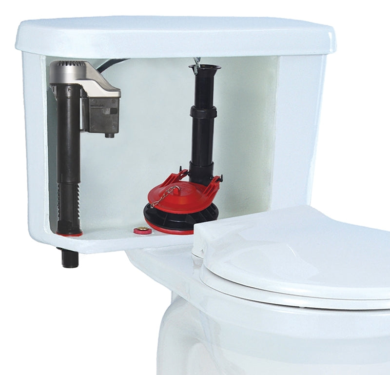 Korky QuietFILL Platinum 830MP Toilet Fill Valve and Flapper Kit, <=1.6 gpf, Red
