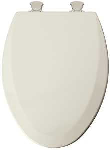 Mayfair 141EC 346/146EC Toilet Seat, Elongated, Wood, Biscuit, Twist Hinge