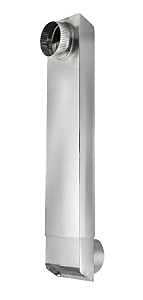 Lambro 3006 Dryer Vent Duct, 2 in W, 6 in H, 90 deg Angle, Aluminum, 1/PK