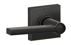 Schlage J Series J40 SOL 716 COL Privacy Lever, Mechanical Lock, Aged Bronze, Metal, Residential, 3 Grade