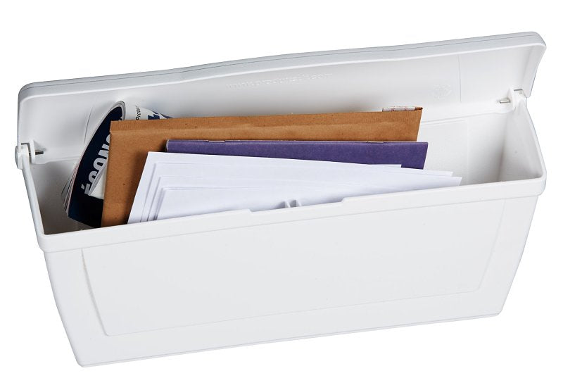 Pro-Df P55000 Small Mailbox, 440 cu-in, Plastic, Textured, White, 15-1/2 in W, 4.13 in D, 6-1/2 in H