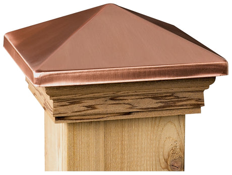 Maine Ornamental 72217 Post Cap, High Point Top, 4 in L, 4 in W, Cedar Wood