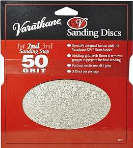 Varathane 203937 Sanding Disc, 7 in Dia, 50 Grit, Medium