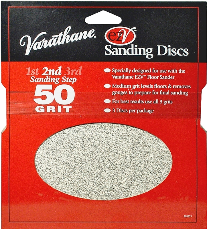 Varathane 203937 Sanding Disc, 7 in Dia, 50 Grit, Medium