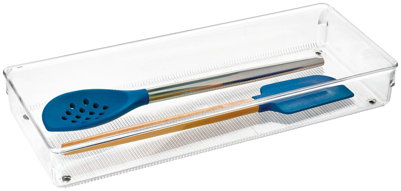 iDESIGN LINUS 52230 Drawer Organizer, Plastic, Clear, 3 in OAL, 2 in OAH, 3 in OAW