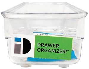 iDESIGN LINUS 52430 Drawer Organizer, Plastic, Clear, 9 in OAL, 2 in OAH, 3 in OAW