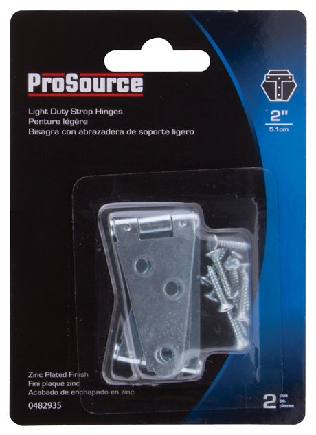 ProSource LSH-Z02-C2PS Strap Hinge, 1.2 mm Thick Leaf, Steel, 180 Range of Motion