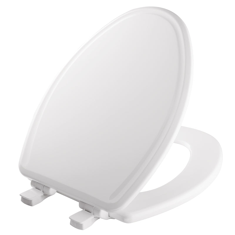 Mayfair 148SLOWA-000/148E Toilet Seat, Elongated, Molded Wood, White, Twist Hinge