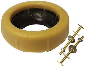 Keeney K836-4 Toilet Wax Gasket, Brass, Honey Yellow, For: 3 in or 4 in Waste Lines