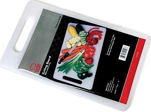 Chef Craft 21553 Cutting Board, 13 in L, 8 in W, Plastic, White