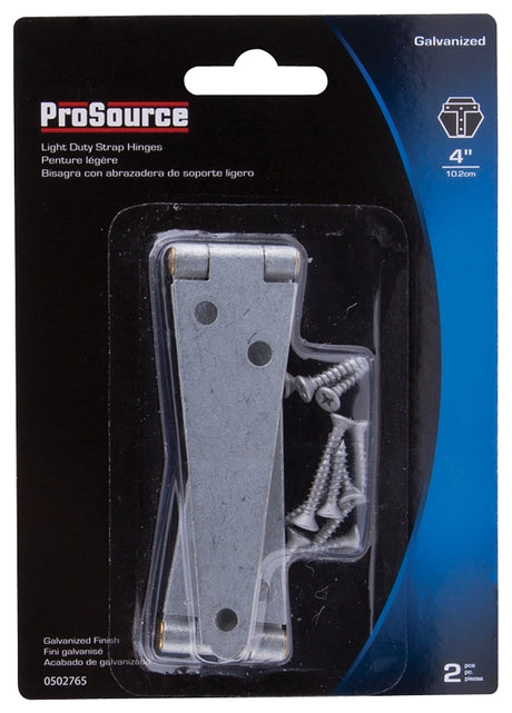 ProSource LSH-G04-C2PS Strap Hinge, 1.4 mm Thick Leaf, Steel, 180 Range of Motion
