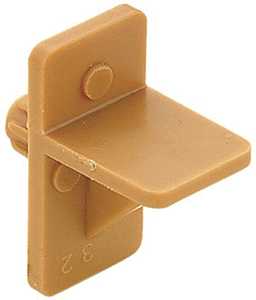 Knape & Vogt 335P PLAS Shelf Support Pin, Specifications: 1/4 in Dia x 7/16 in L Pin, Plastic, Tan