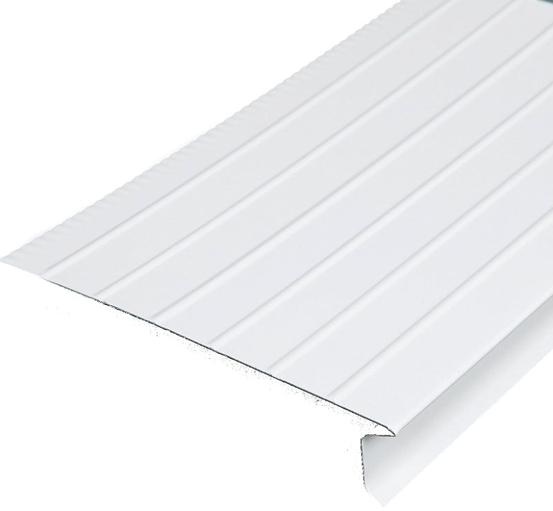 Amerimax 5521700120 Roof Edge, 10 ft L, 6 in W, 1 in H, Aluminum, White, 0.0175 in Material Thick, Pack of 25