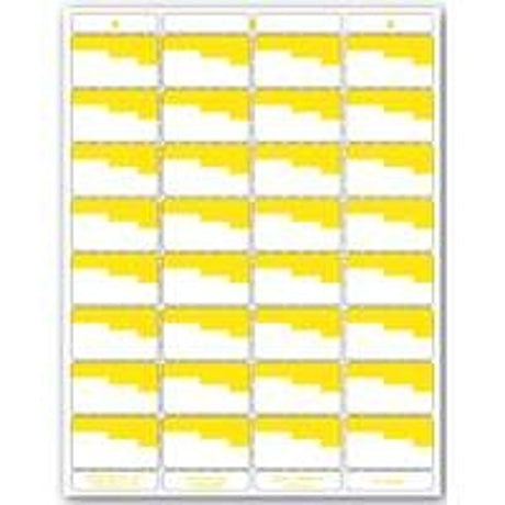 Centurion UN OR4P Laser Bin Label, 8-1/2 in L, 11 in W, White/Yellow Background