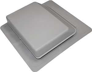 Duraflo 6065G Roof Vent, 17.247 in OAW, 61 sq-in Net Free Ventilating Area, Polypropylene, Gray