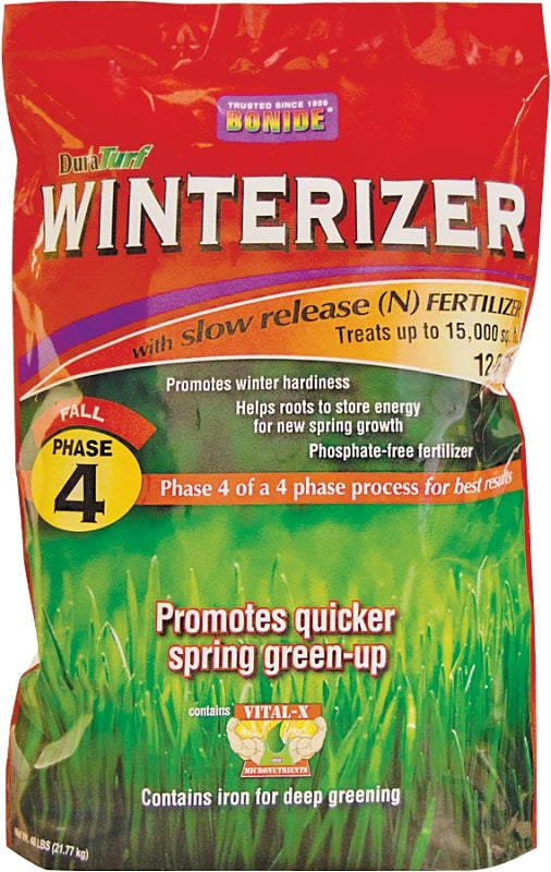 DuraTurf 60444 Winterizer, 48 lb, Granular, 12-0-15 N-P-K Ratio