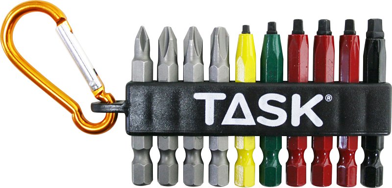 Task T67918 Carabiner Clip Set, 10-Piece, Steel