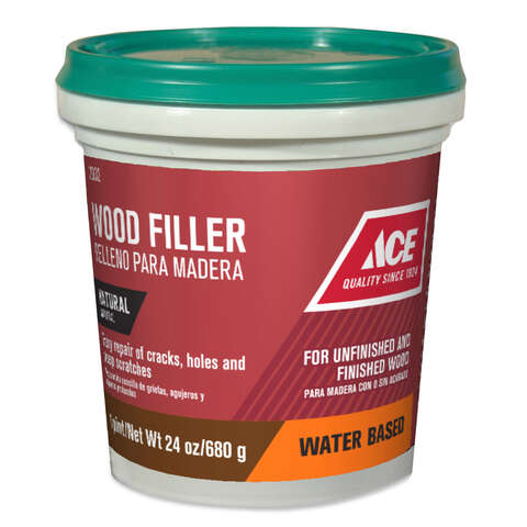 Ace Natural Wood Filler 24 oz, Pack of 12