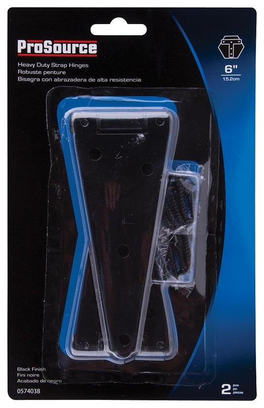 ProSource HSH-B06-C2PS Strap Hinge, 2.6 mm Thick Leaf, Steel, 180 Range of Motion