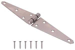 ProSource HSH-S06-C1PS Strap Hinge, 2 mm Thick Leaf, Brushed Stainless Steel, 180 Range of Motion