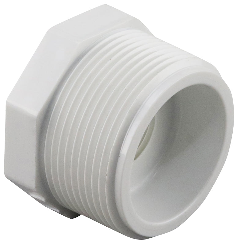 Genova 300 Series 34355 Reducing Bushing, 1-1/2 x 1/2 in, MIP x FIP, White, SCH 40 Schedule