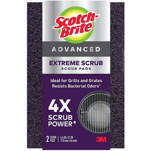 Scotch-Brite Extreme Scrub Heavy Duty Scouring Pad For Grill 4.4 in. L 2 pk, Pack of 6