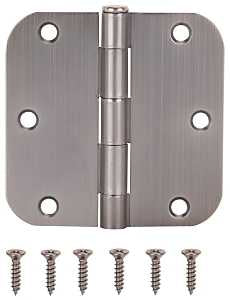 ProSource 20347ANX Door Hinge, Steel, Antique Nickel, Loose Pin, 180 deg Range of Motion, Screw Mounting