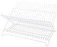 Simple Spaces JI-22W-3L Dish Rack, 20 lb, 18-1/4 in L, 12-3/4 in W, 11 in H, Steel, White, White PE Coated