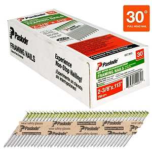 Paslode 657383 Framing Nail, 2-3/8 in L, Steel, Hot-Dipped Galvanized, Round Head, Ring Shank