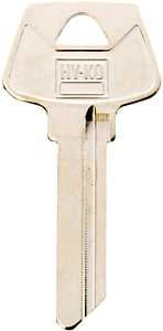 Hy-Ko 11010S23 Key Blank, Brass, Nickel, For: Sargent Cabinet, House Locks and Padlocks, S23 Key Number, Pack of 10