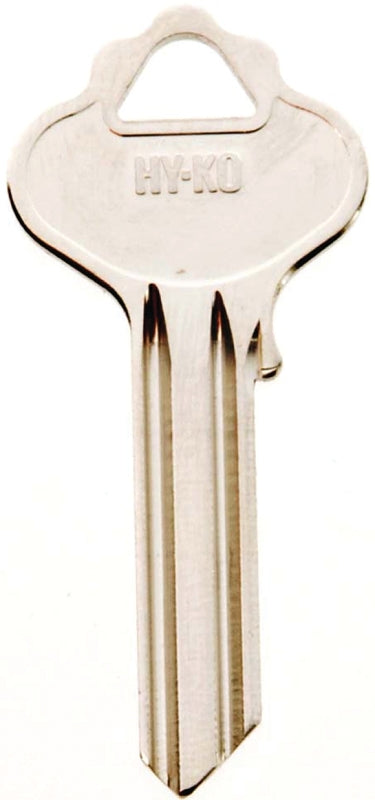 Hy-Ko 11010IN33 Key Blank, Brass, Nickel, For: ILCO Cabinet, House Locks and Padlocks, IN33 Key Number, Pack of 10